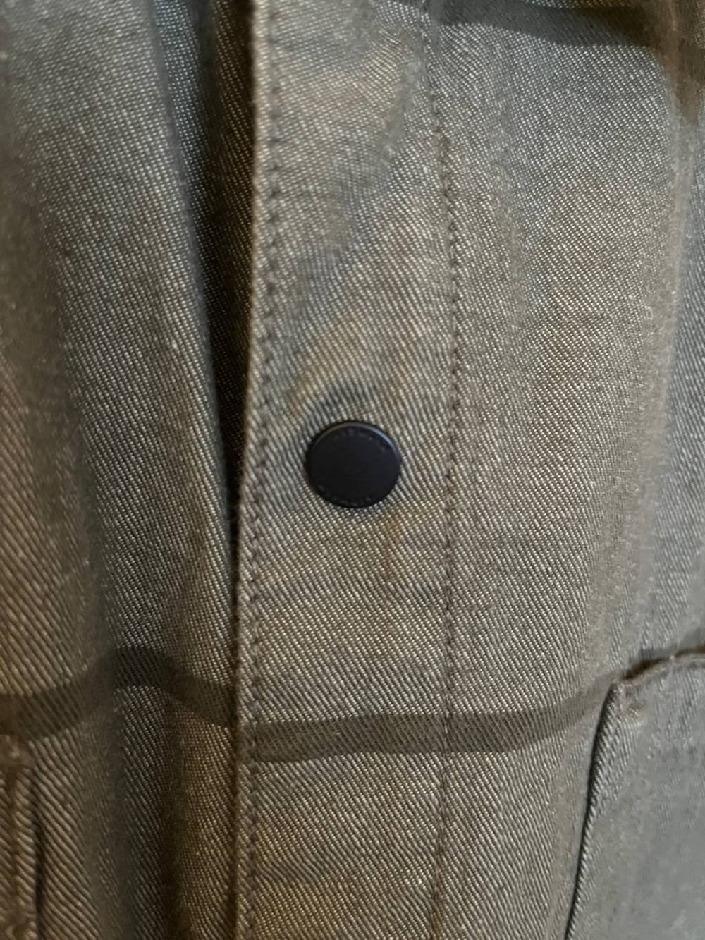 Airwalk Army Green Striped Button-Down with Snaps (Men’s Large) - Picture 4 of 5